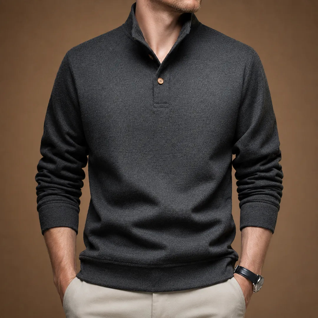 Fleece-Lined Collar Pullover