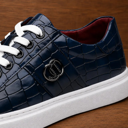 Glossy Lace-Up Sneakers