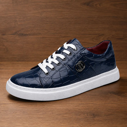 Glossy Lace-Up Sneakers