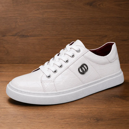 Glossy Lace-Up Sneakers