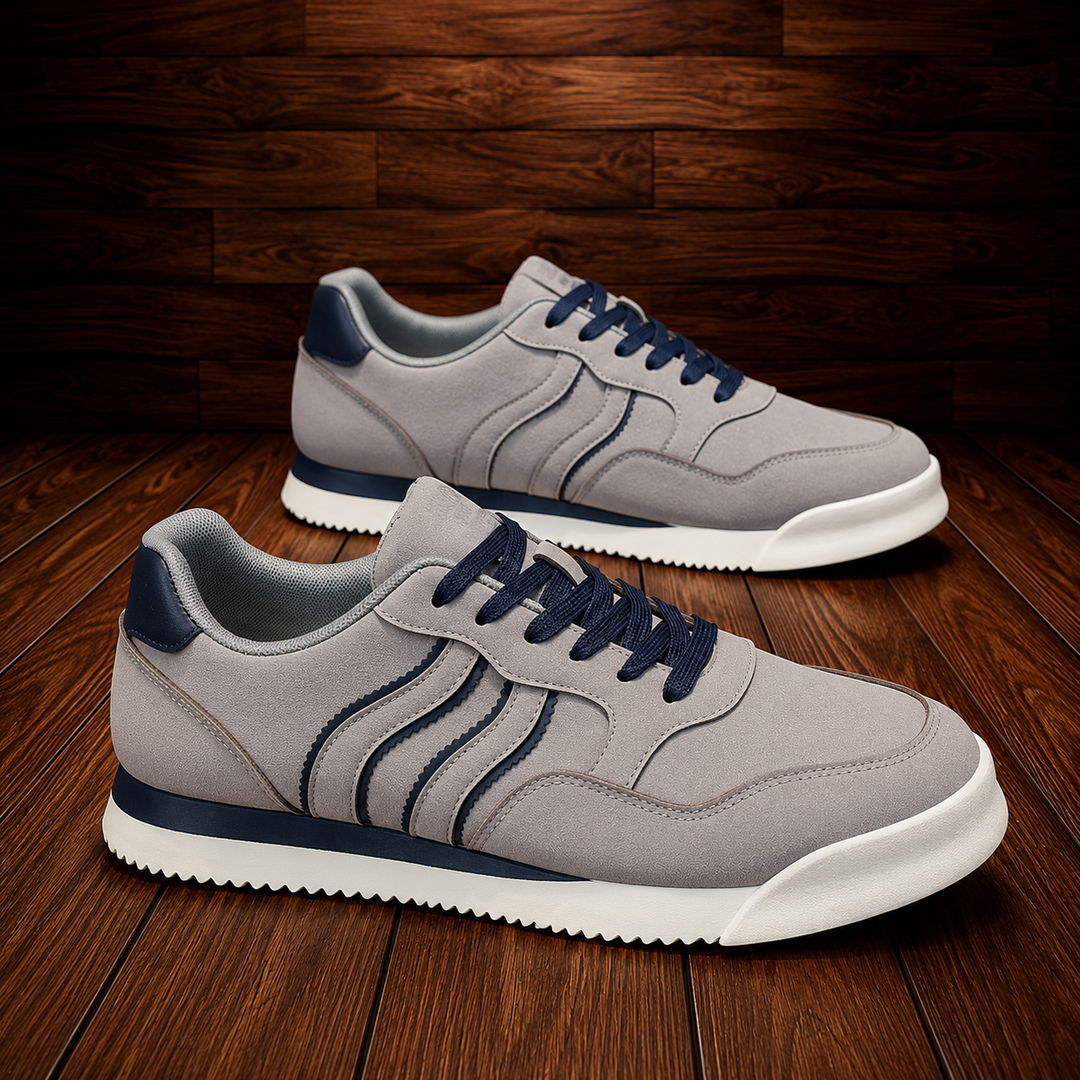 Textured Wave Lace-Up Sneakers