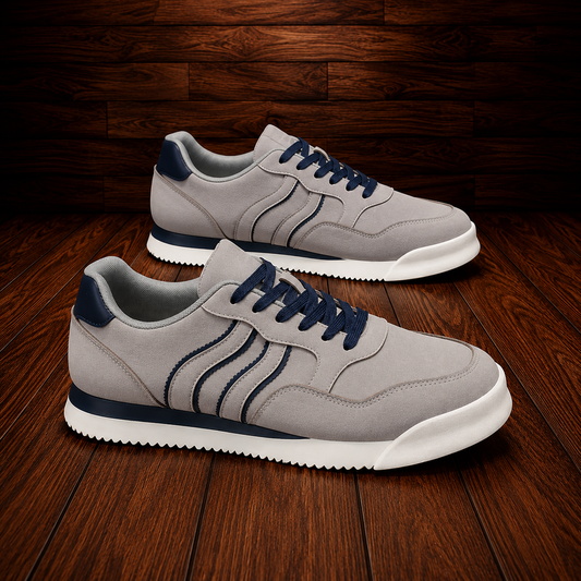 Textured Lace-Up Sneakers
