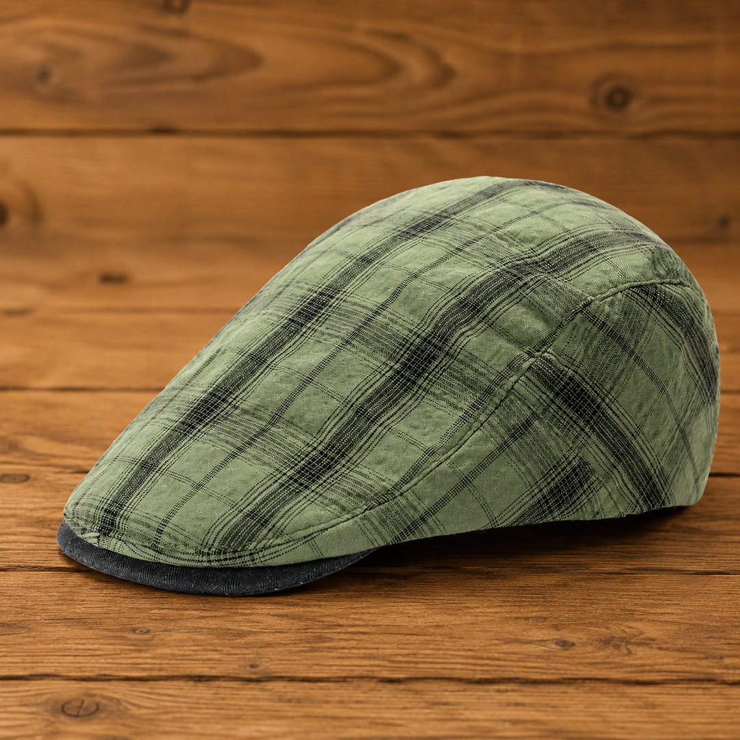 Casual Plaid Flat Cap