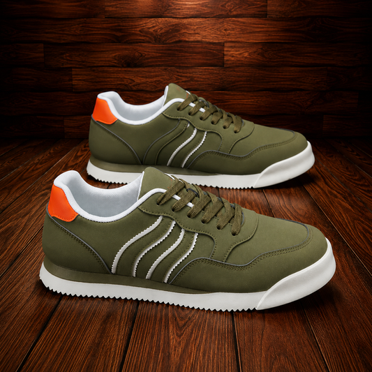 Textured Lace-Up Sneakers