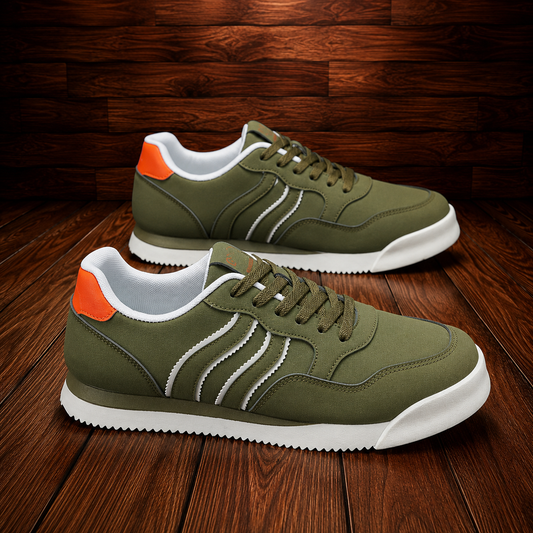 Textured Wave Lace-Up Sneakers