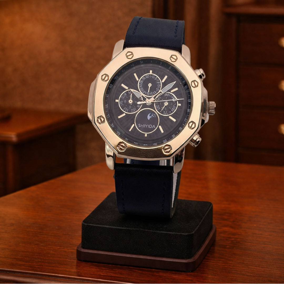 Classic Chrono Leather Watch