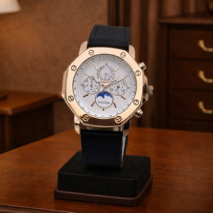 Classic Chrono Leather Watch