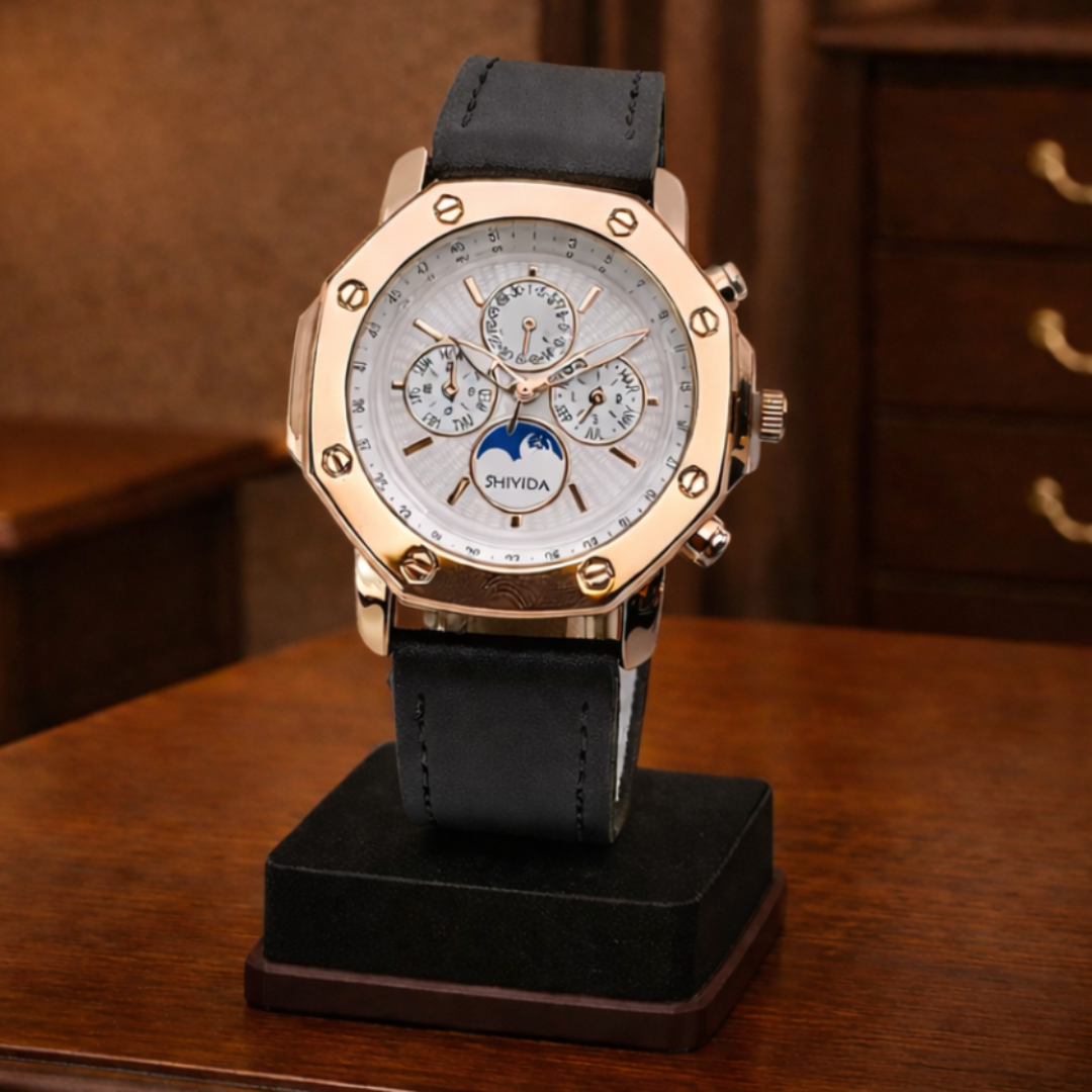 Classic Chrono Leather Watch