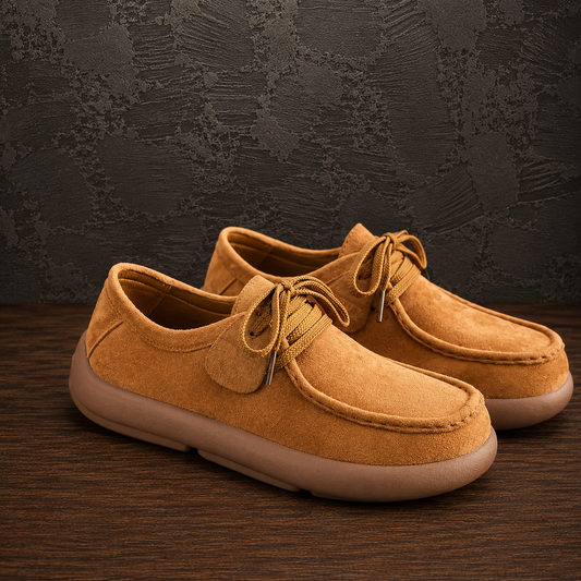 Soft Suede Lace-Up Shoes