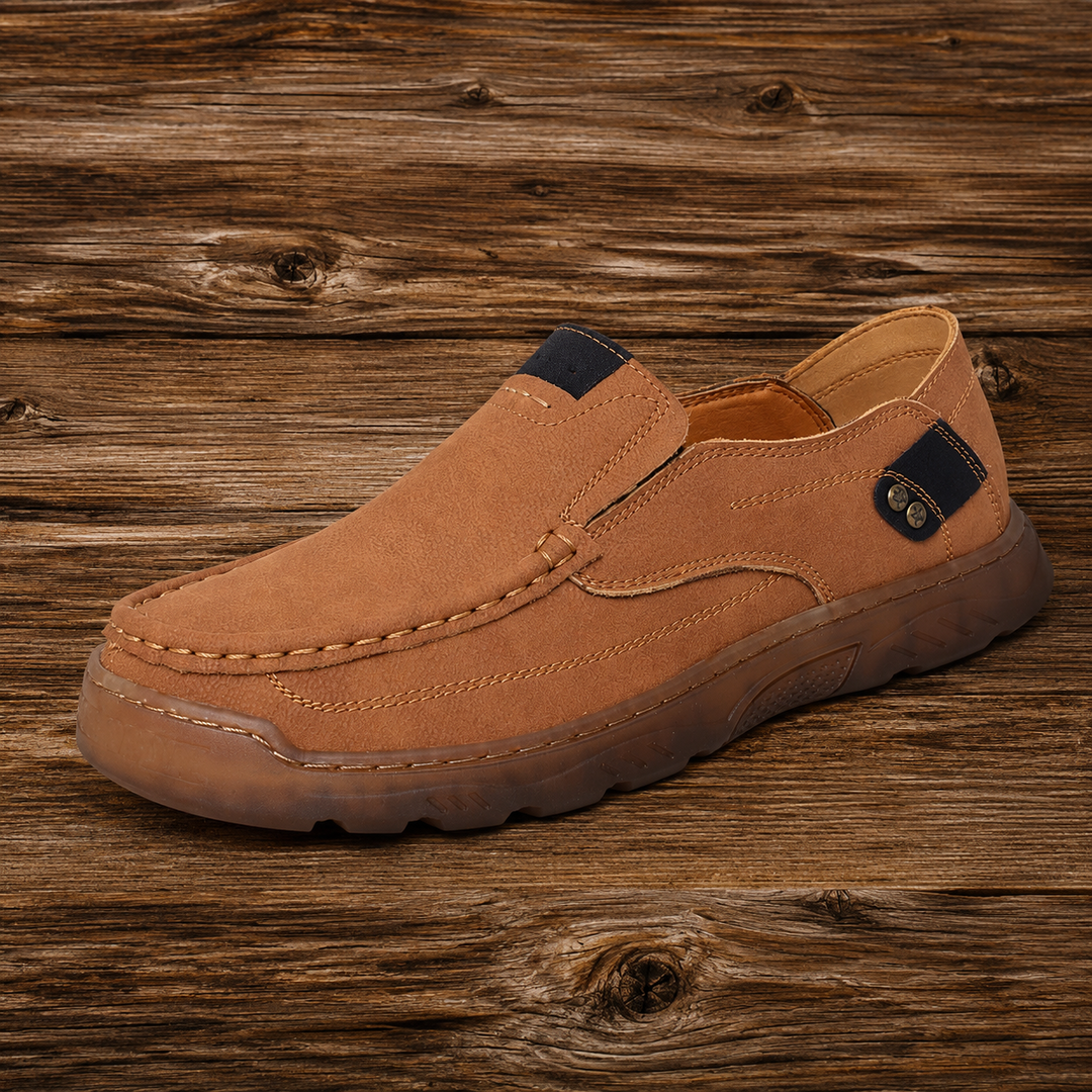 Casual Stitched Slip-On Loafers
