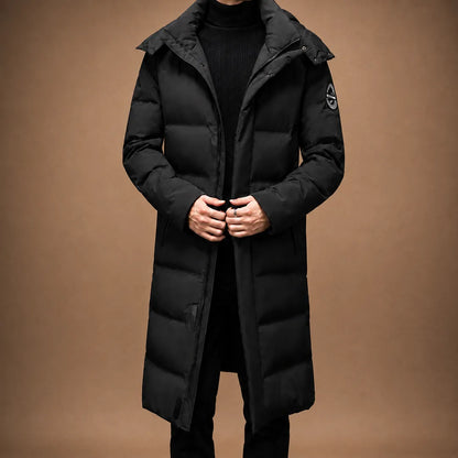 Long Hooded Down Coat