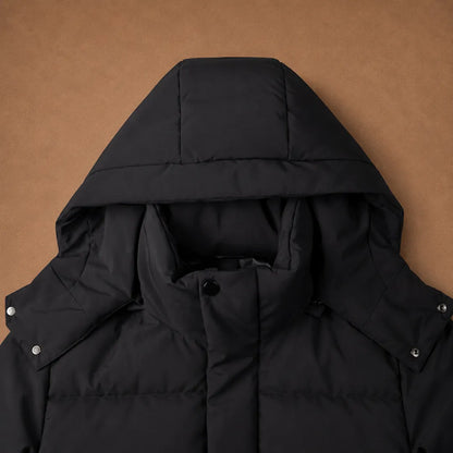 Long Hooded Down Coat