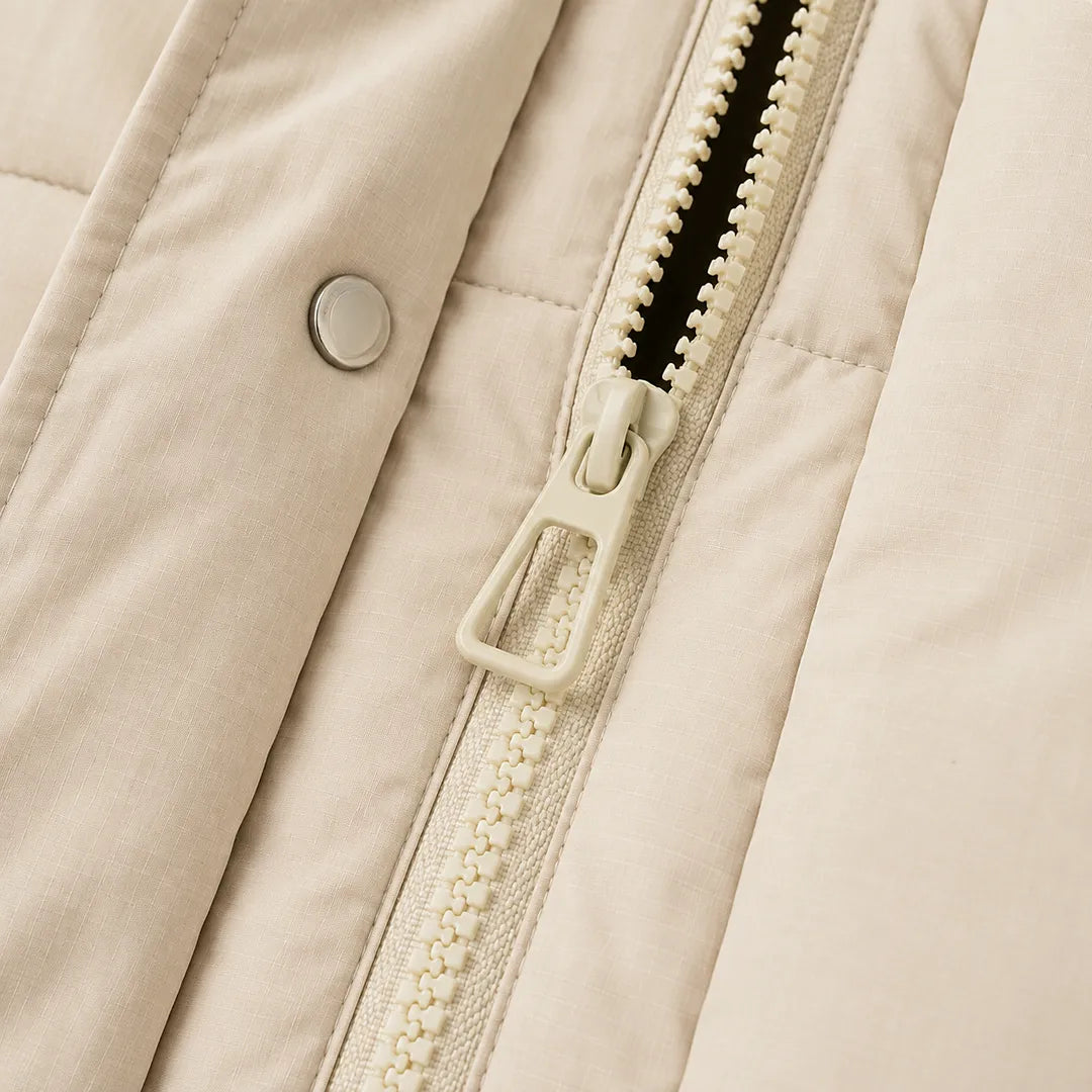 Mid-Length Hooded Down Jacket
