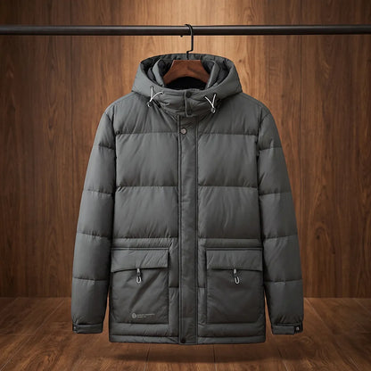 Mid-Length Hooded Jacket