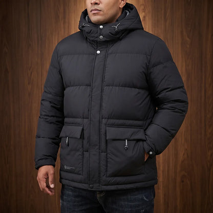 Mid-Length Hooded Jacket