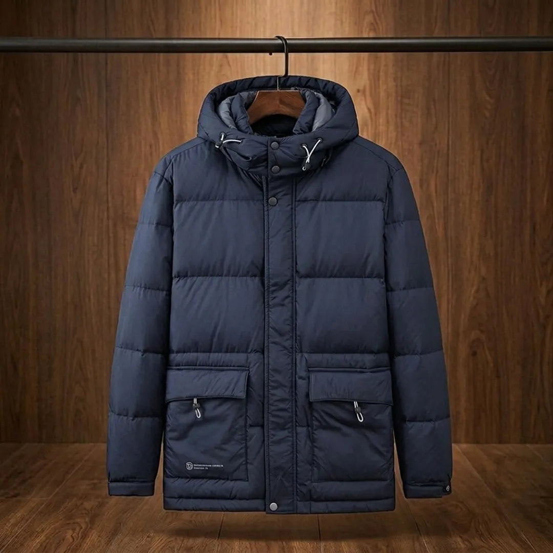 Mid-Length Hooded Jacket