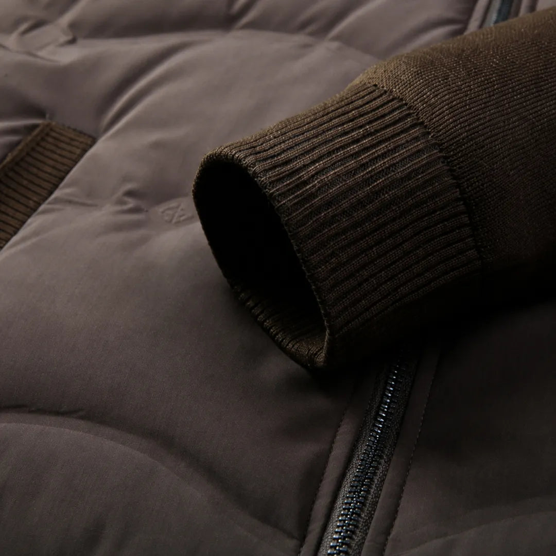 Mixed-Panel Down Jacket