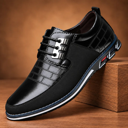 Modern Contrast Lace-Up Shoes