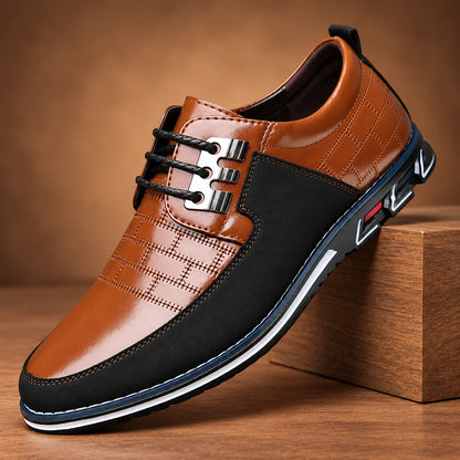 Modern Contrast Lace-Up Shoes