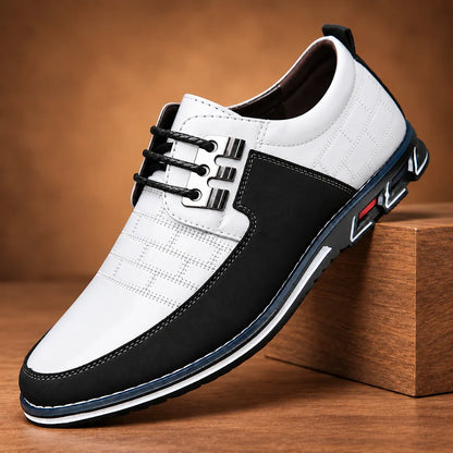 Modern Contrast Lace-Up Shoes