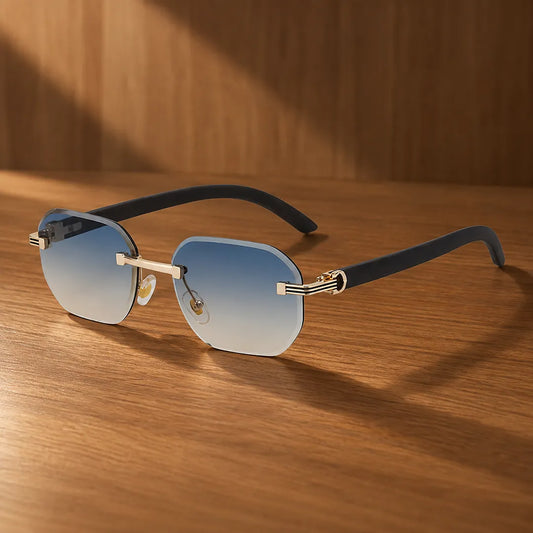 Modern Rimless Tinted Sunglasses