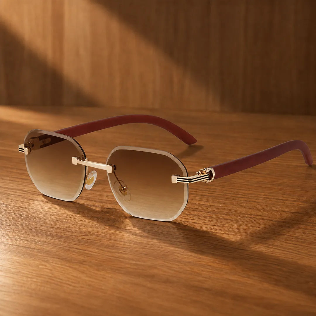 Modern Rimless Tinted Sunglasses