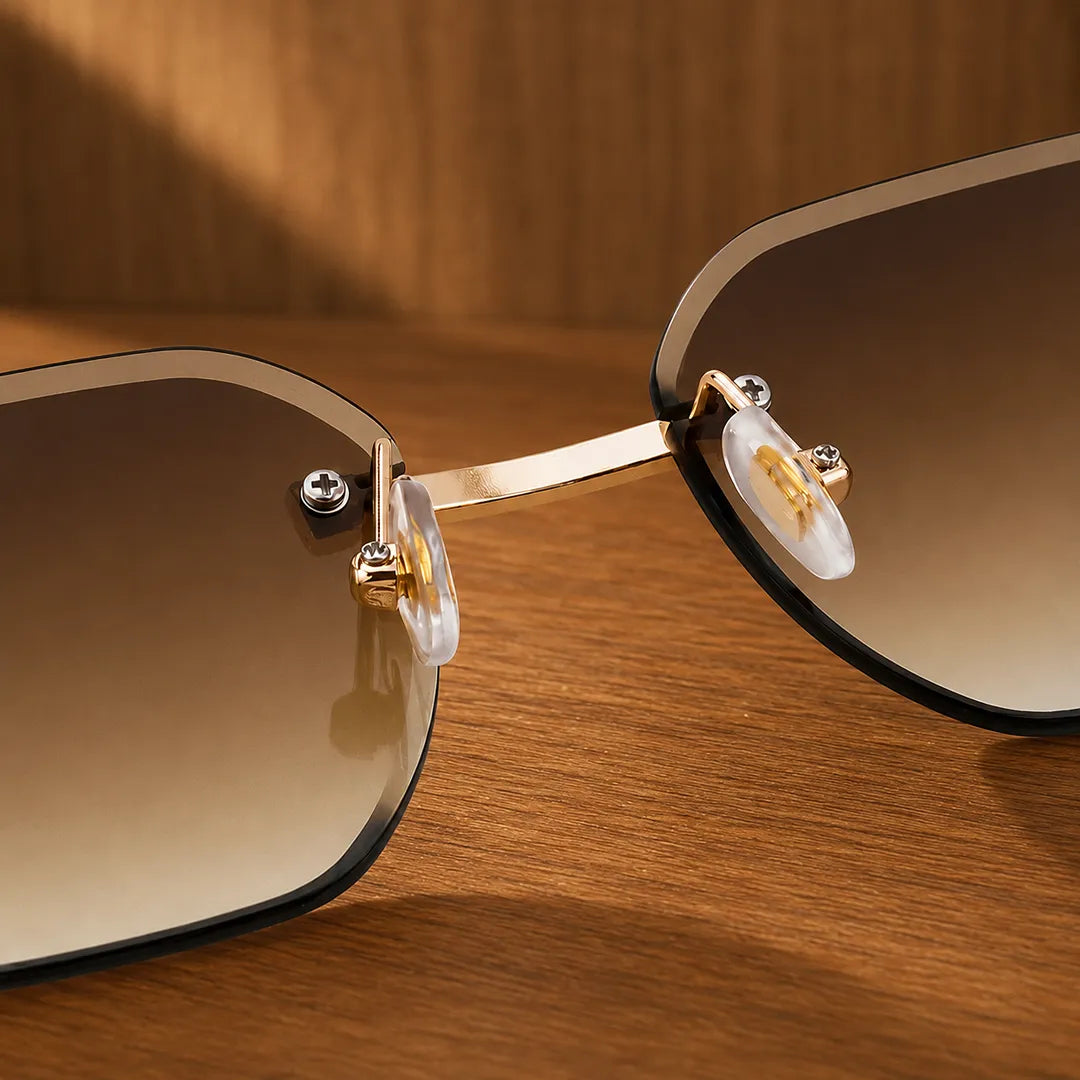 Modern Rimless Tinted Sunglasses
