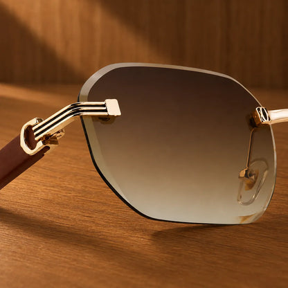 Modern Rimless Tinted Sunglasses