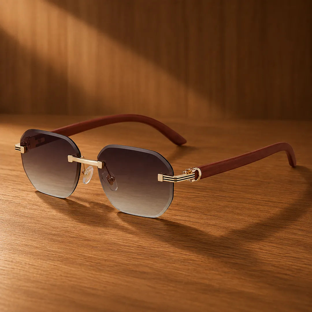 Modern Rimless Tinted Sunglasses