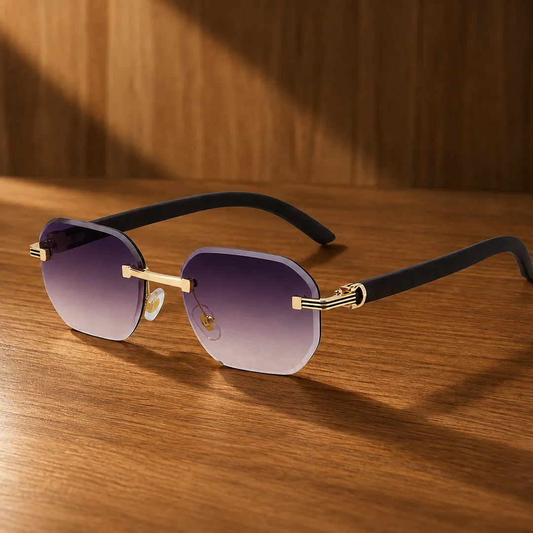 Modern Rimless Tinted Sunglasses