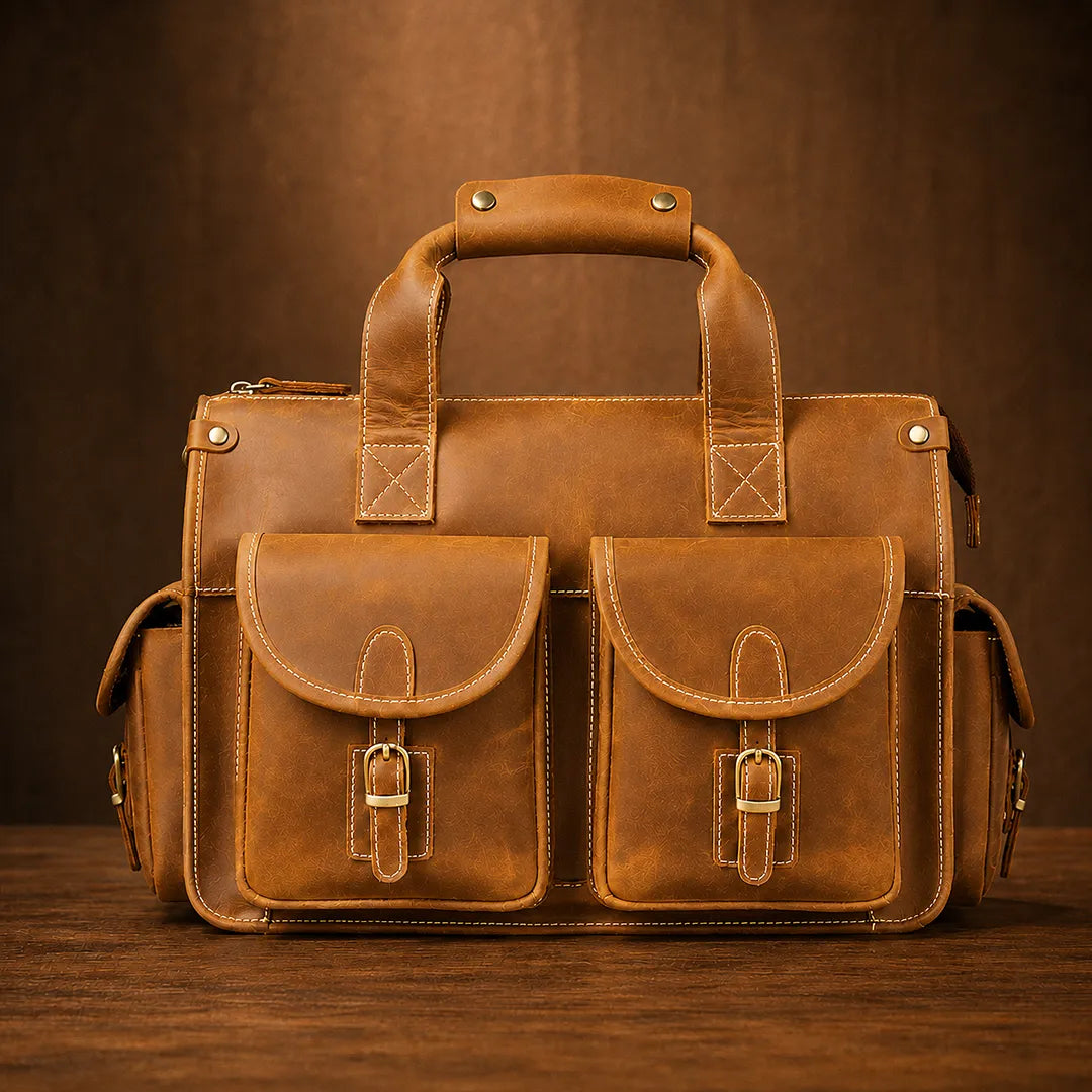 Structured Multi-Pocket Briefcase