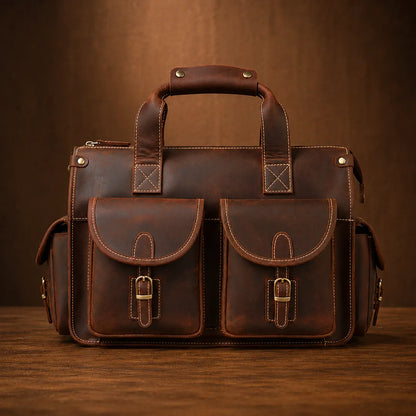 Structured Multi-Pocket Briefcase