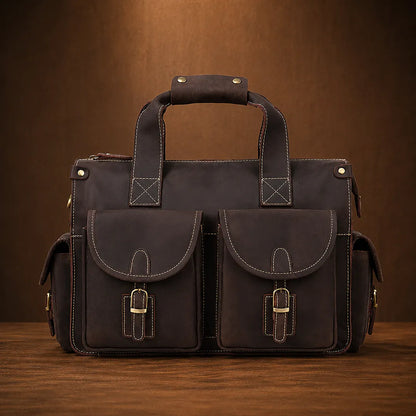 Structured Multi-Pocket Briefcase