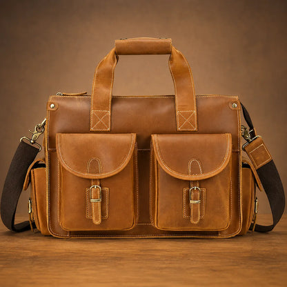 Structured Multi-Pocket Briefcase