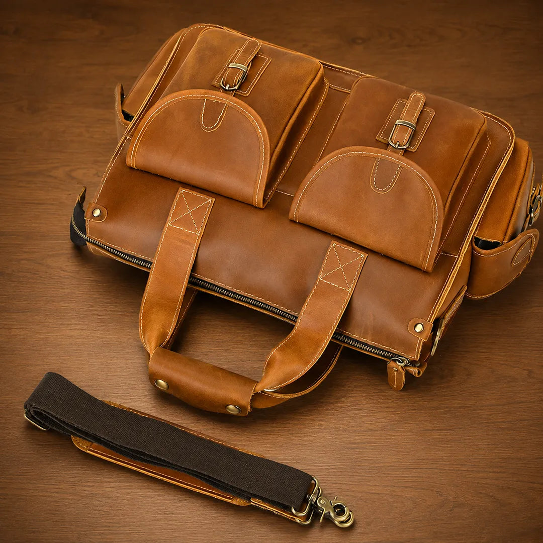 Structured Multi-Pocket Briefcase