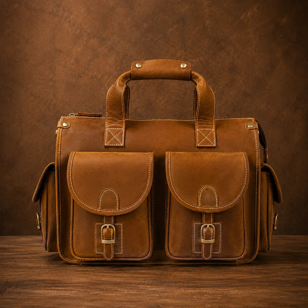 Structured Multi-Pocket Briefcase