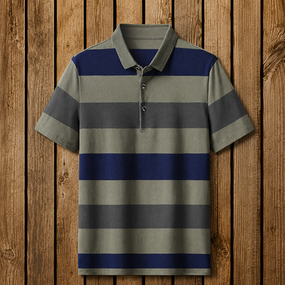 Horizontal Stripe Polo Shirt