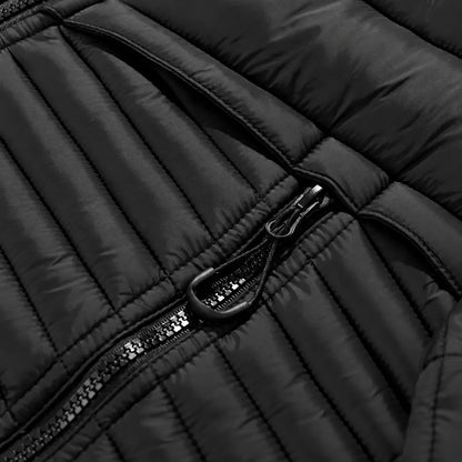 Paneled Hooded Puffer Jacket