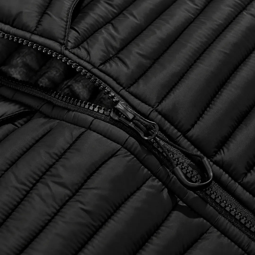 Paneled Hooded Puffer Jacket