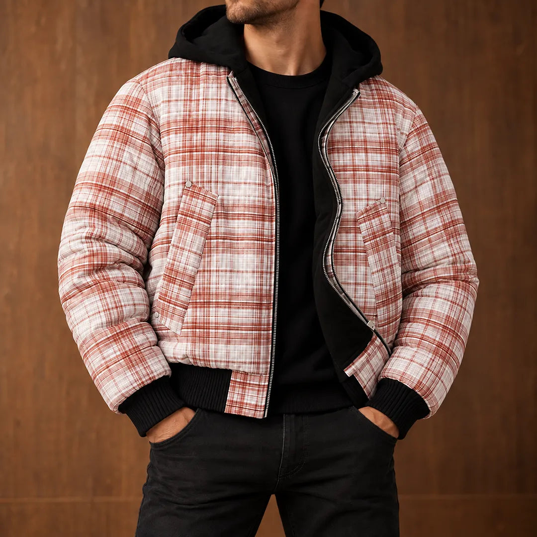 Classic Plaid Hooded Jacket