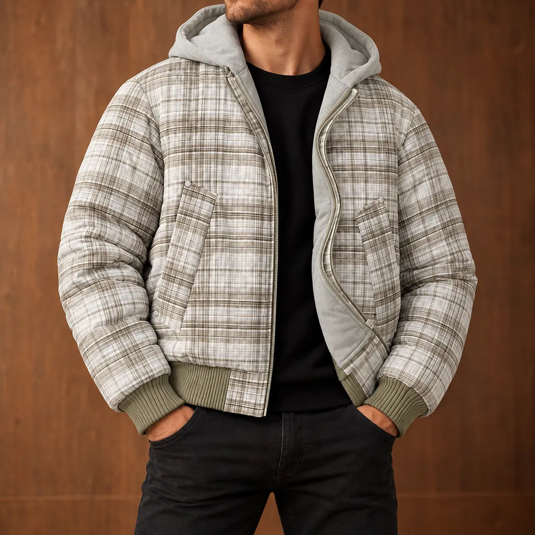 Classic Plaid Hooded Jacket