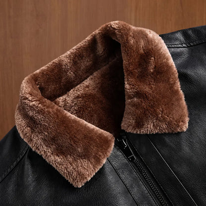 Plush-Collar Zip Jacket