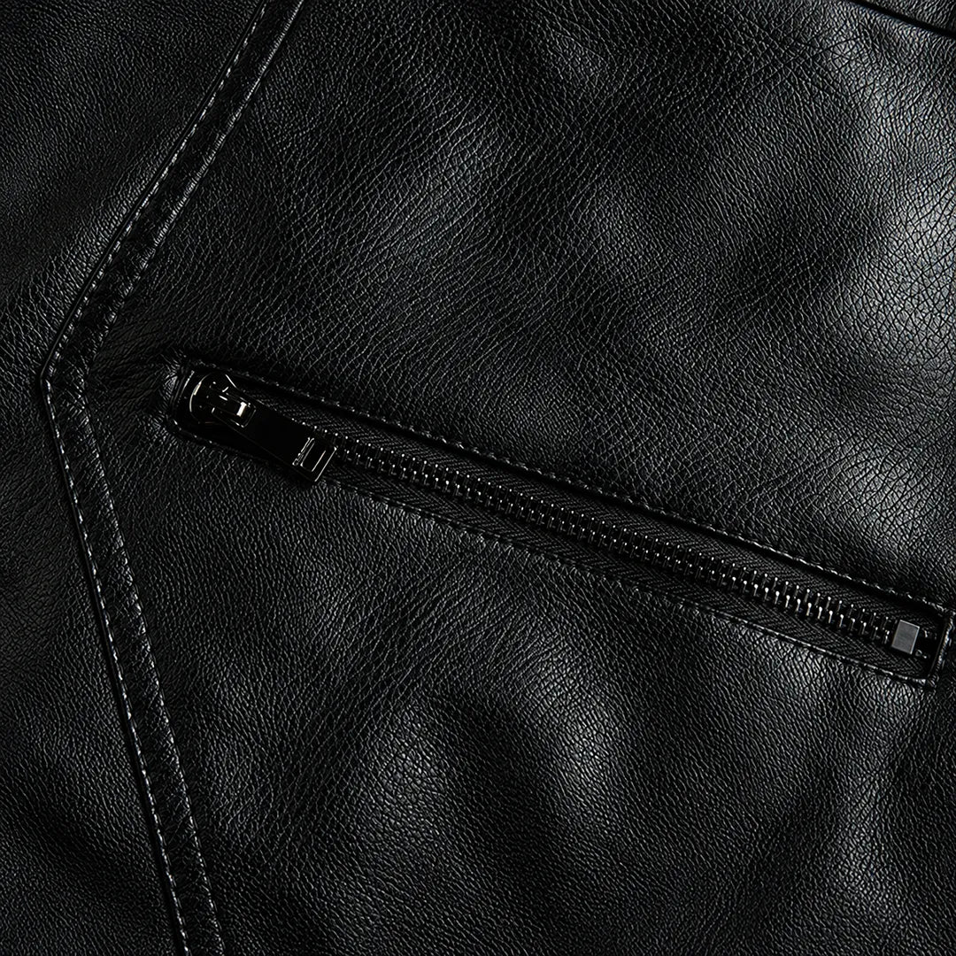 Plush-Collar Zip Jacket