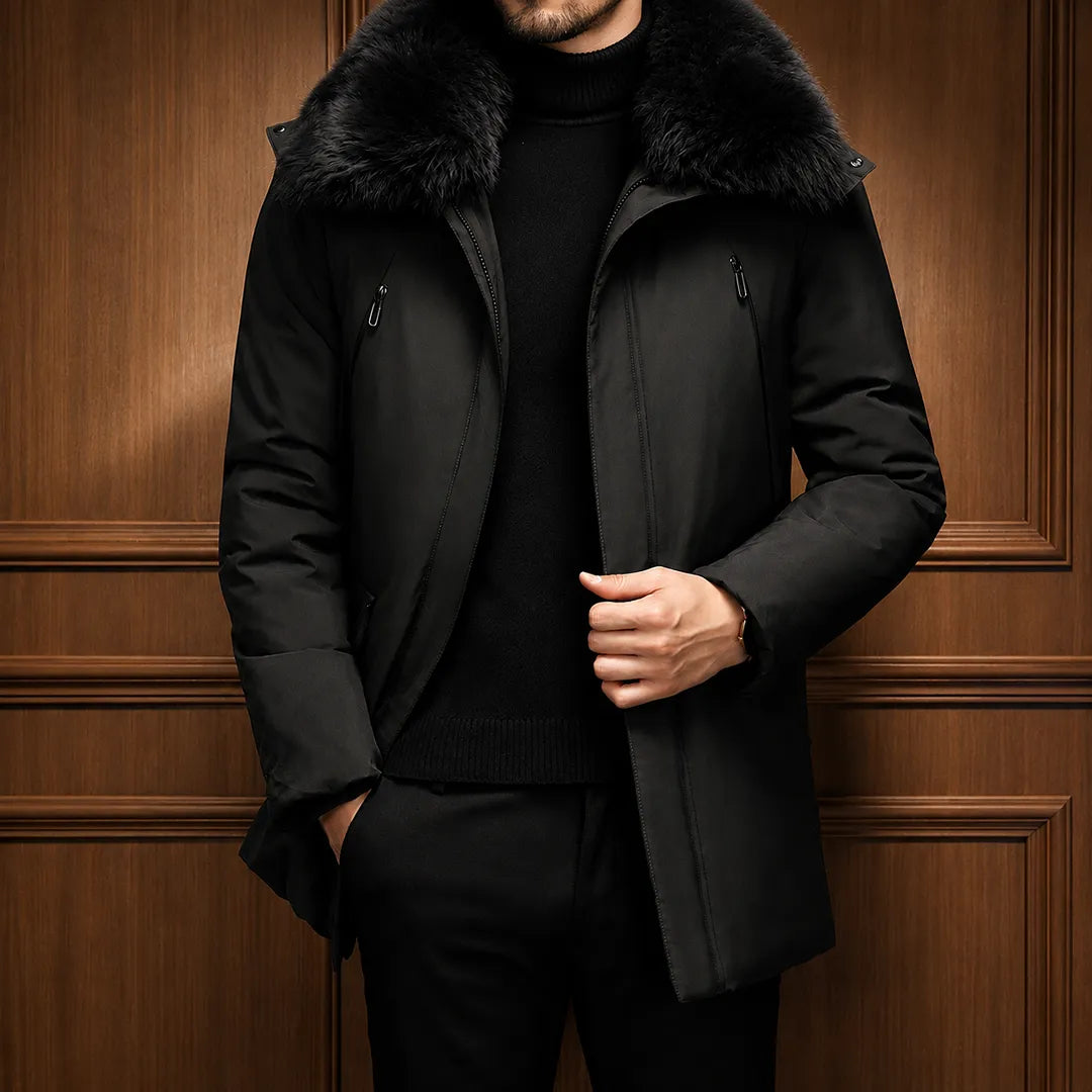 Plush Collar Down Coat
