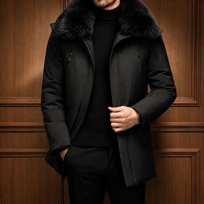 Plush Collar Down Coat