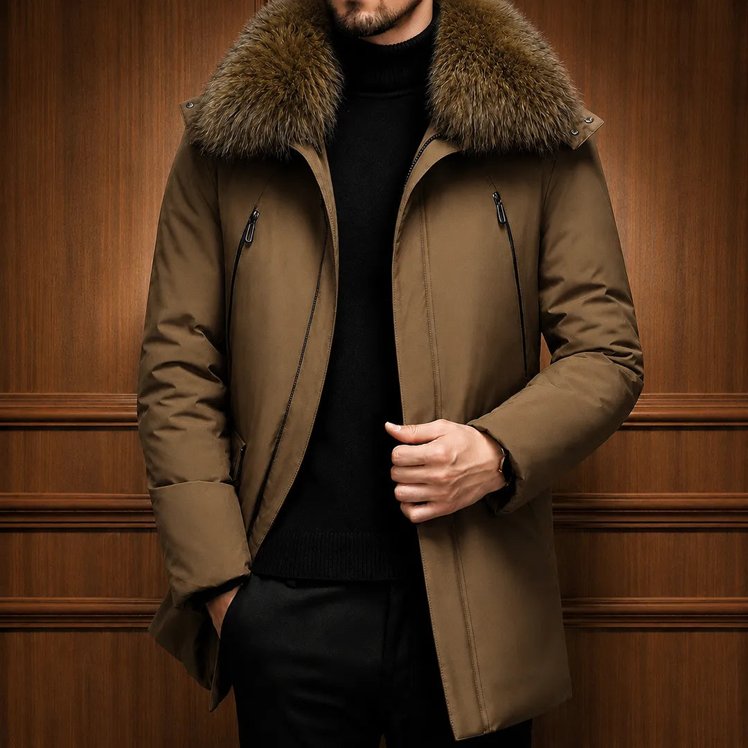 Plush Collar Down Coat