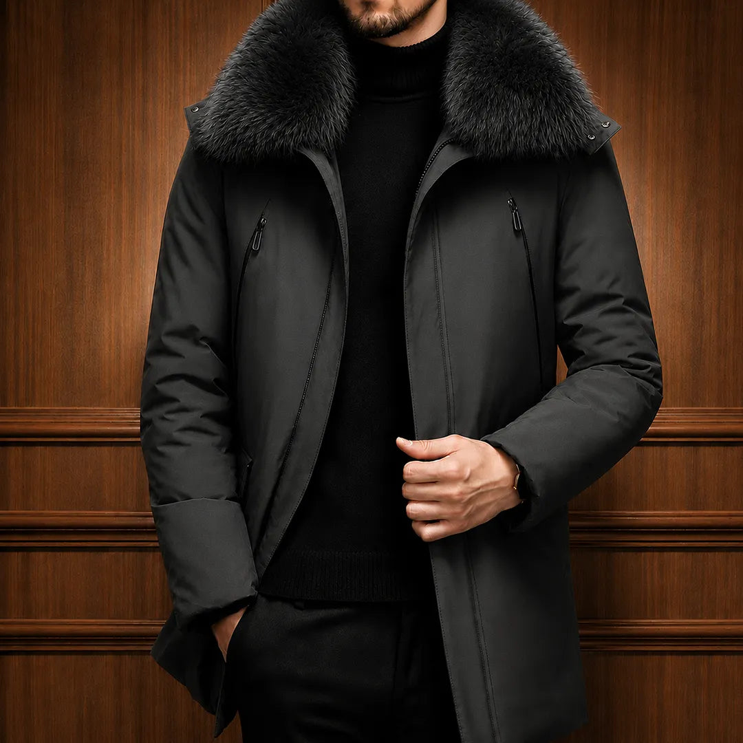Plush Collar Down Coat