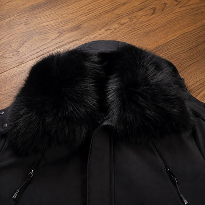 Plush Collar Down Coat