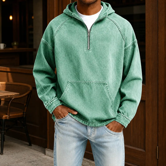 Quarter-Zip Hooded Pullover