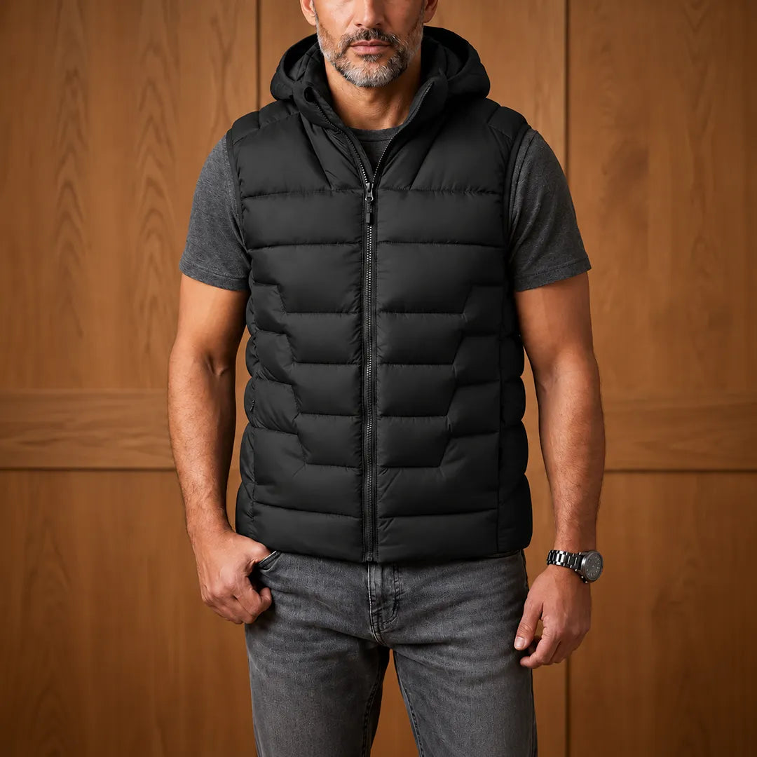 Quilted Hooded Puffer Vest